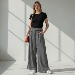 Sabrina Lauren Black & White Pants